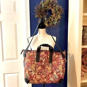 NWOT Sydney Love Jumbo Vegan Leather Animals Overnight Tote Shoulder Bag